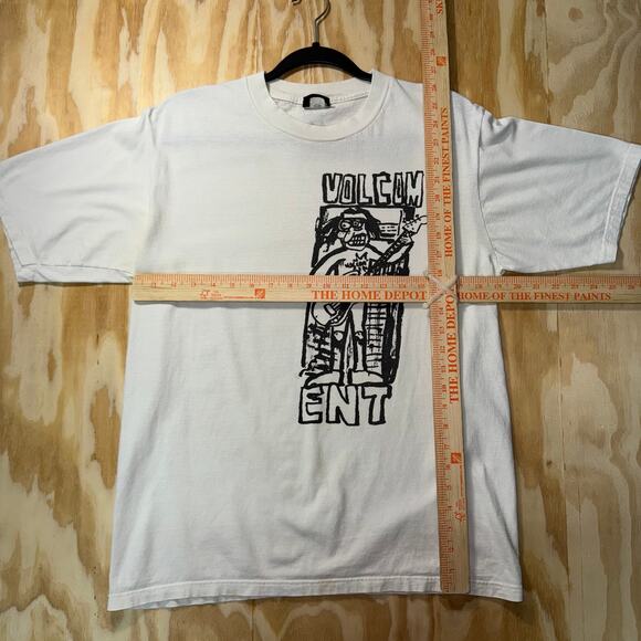 Vintage Y2K Volcom rocker guitar drawing doodle 00s t-shirt - Picture 4 of 4